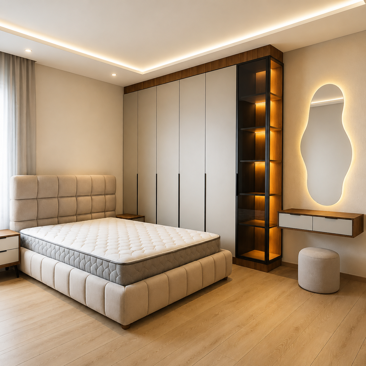 Premium upholstered bed