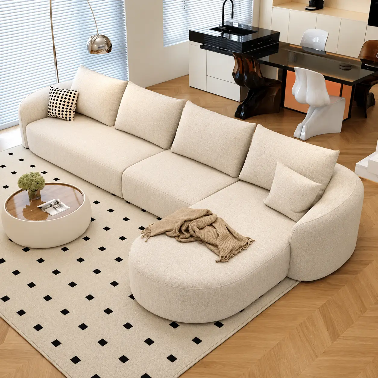 Curved Sectional Sofa