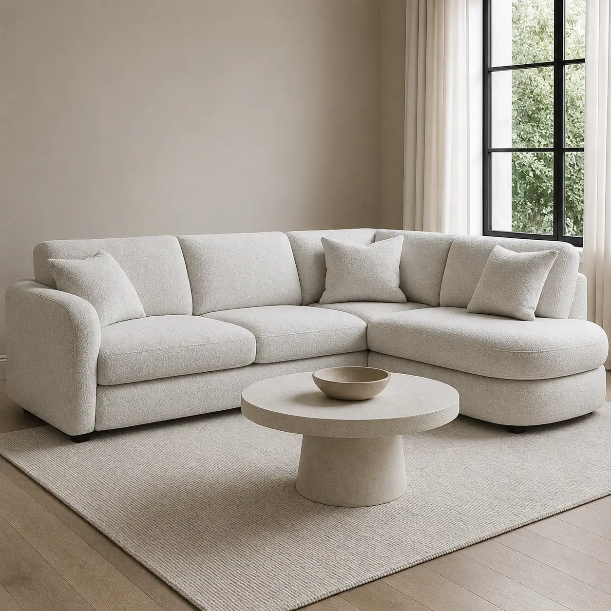 Modern L-shape custom sofa