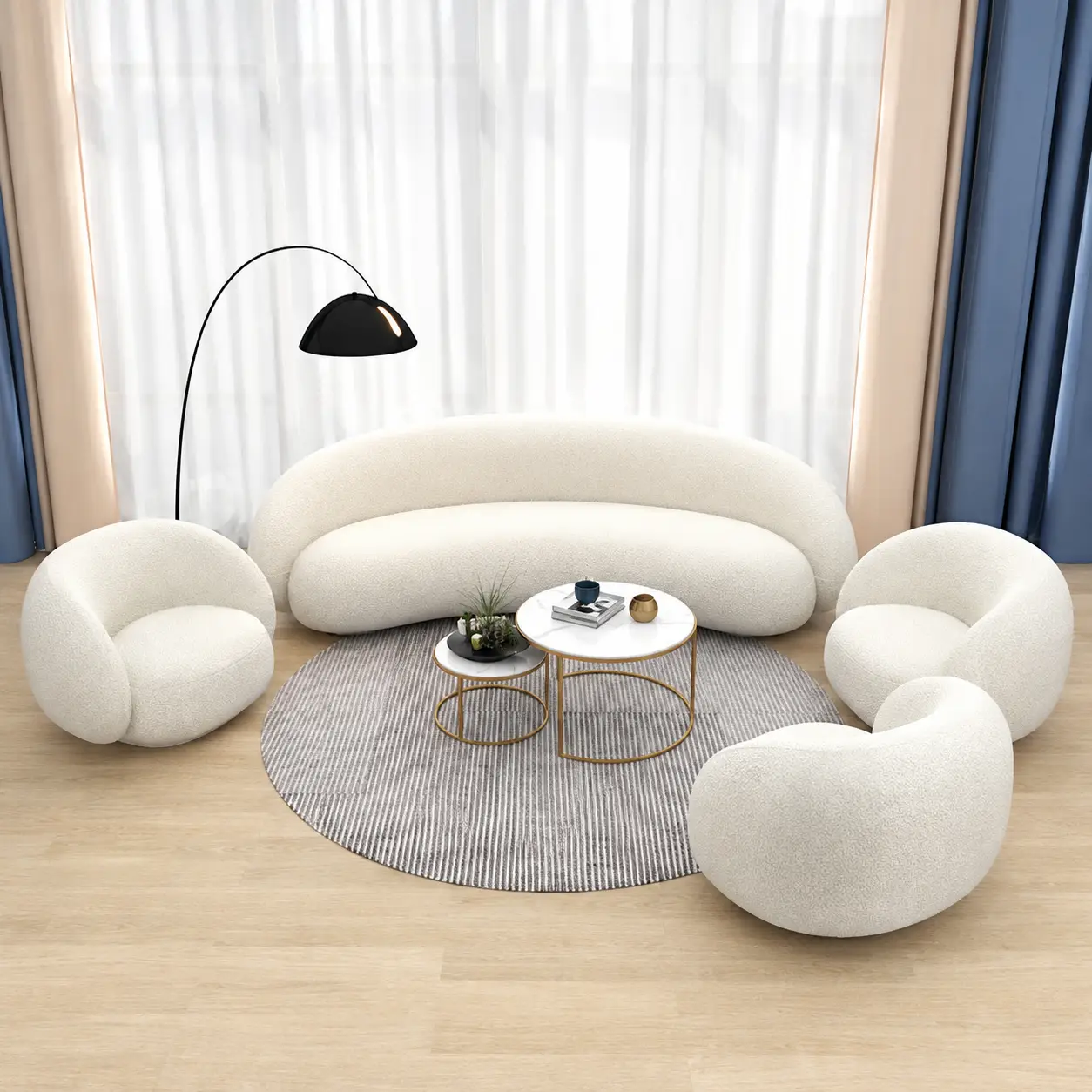 Sofa-04 Organic Lounge Sofa Set