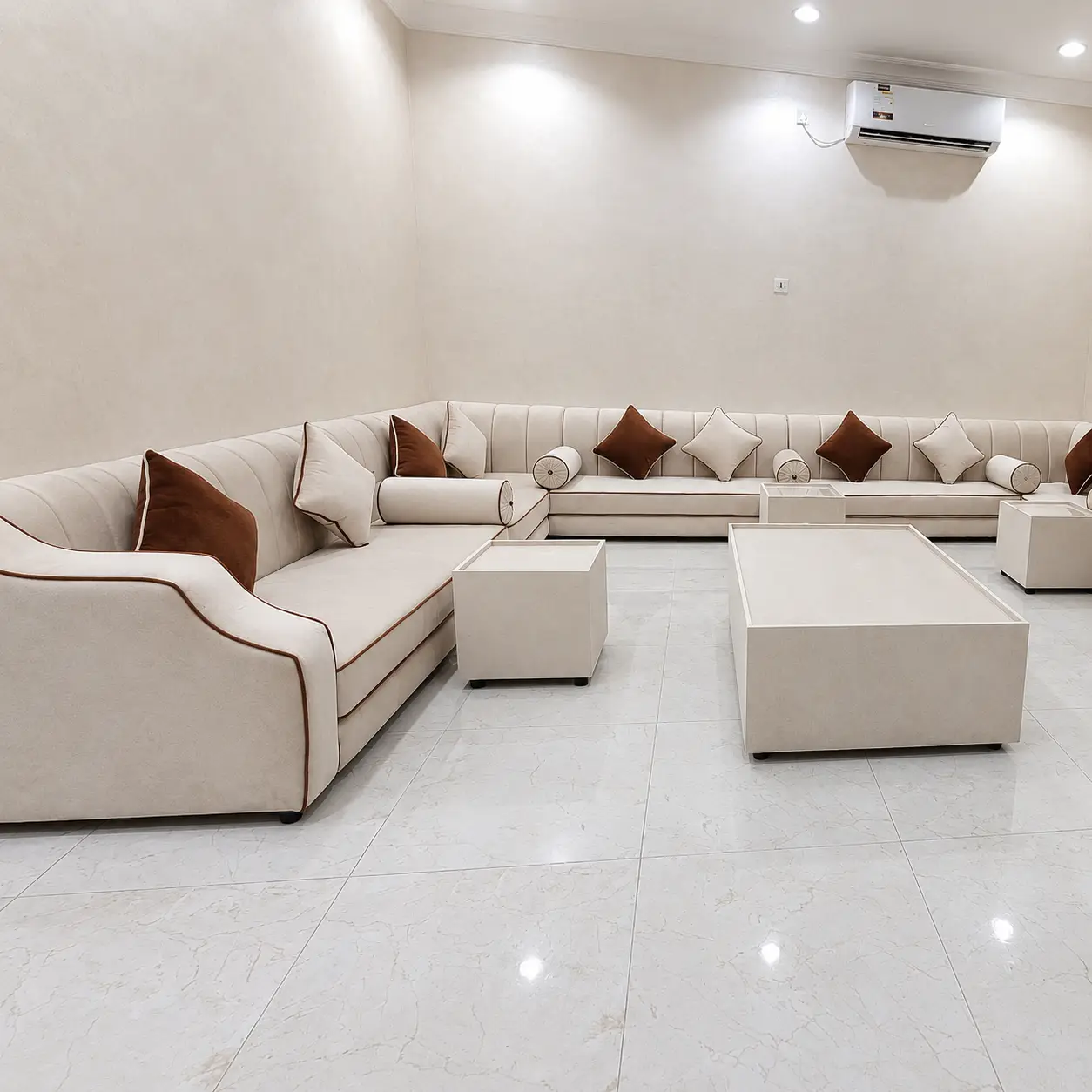 Majlis-03 Beige U-Shape Majlis