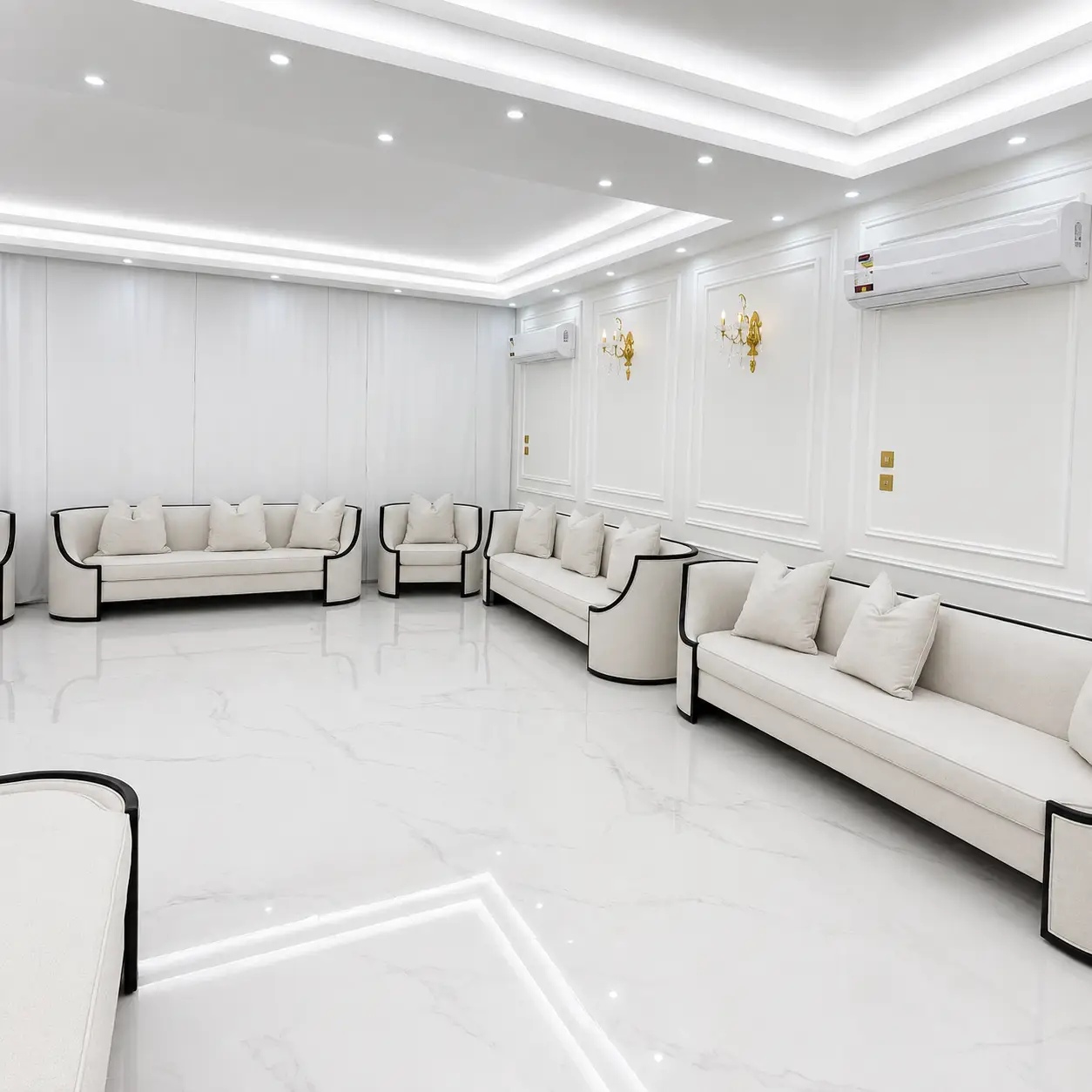 White U-Shape Majlis