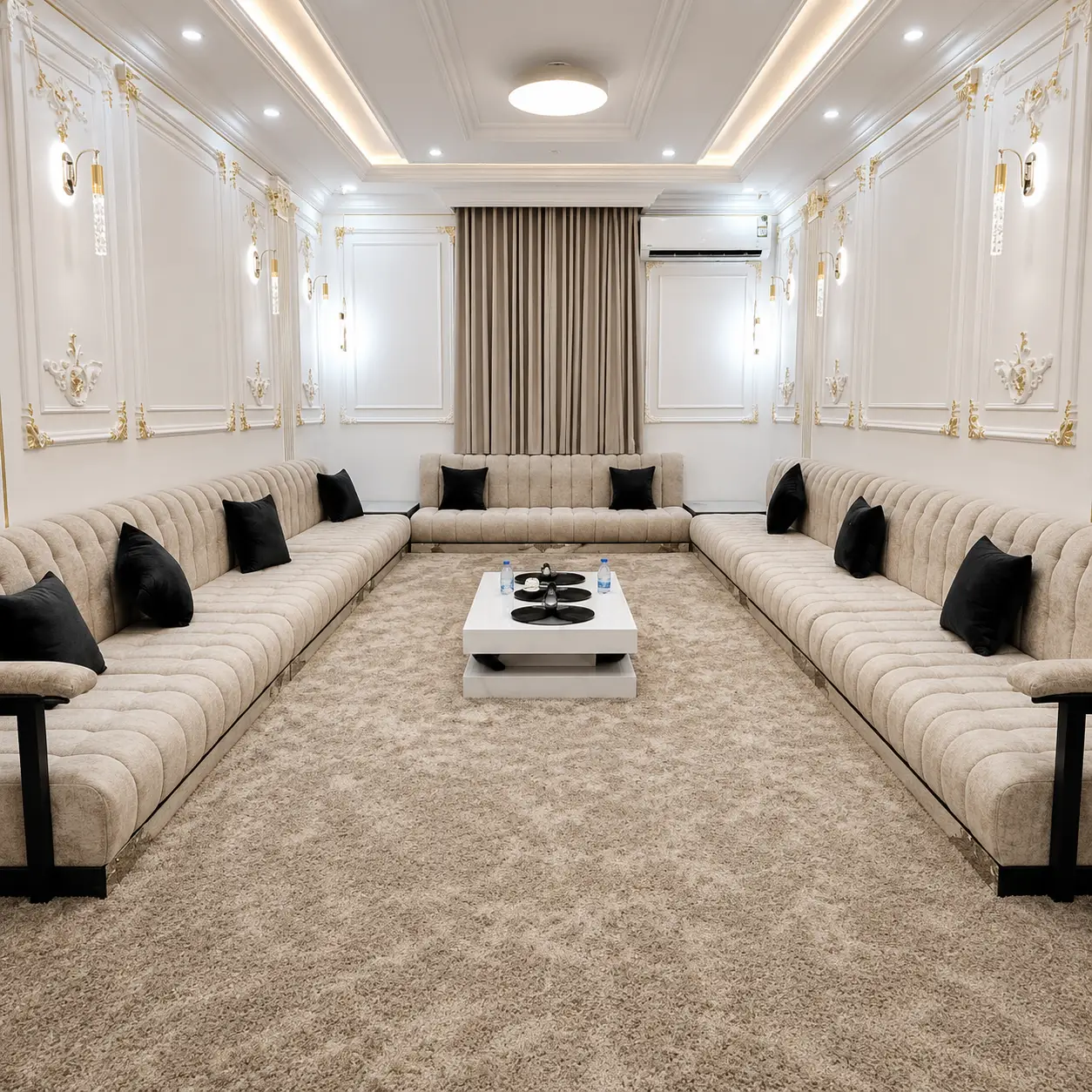 Classic linear majlis seating