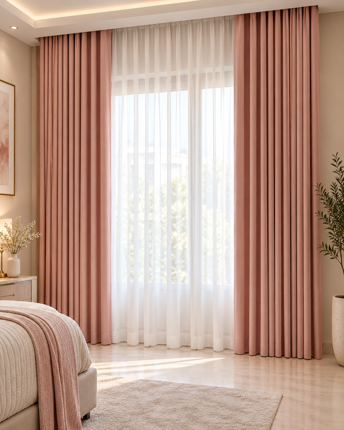 Modern layered curtain design